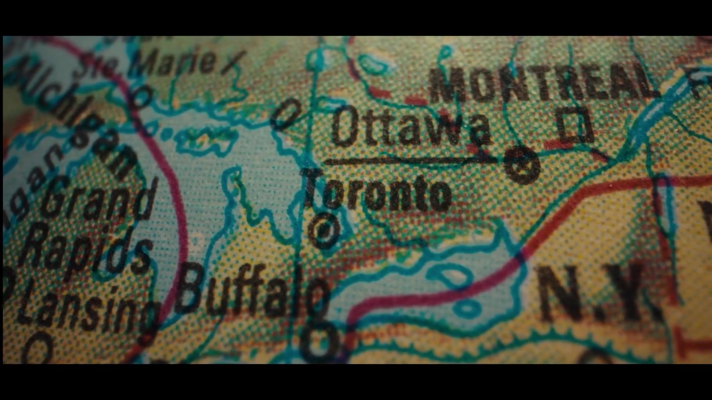 Map with Toronto highlighted
